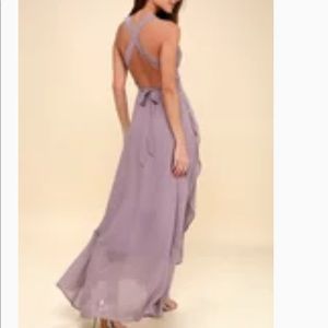 Wrap of Luxury Lavender Convertible High-Low Maxi Dress
